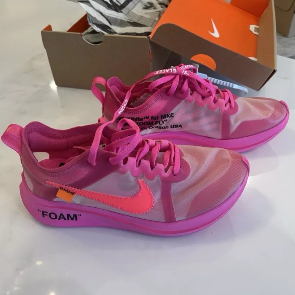 Nike x off white zoom fly sneakers